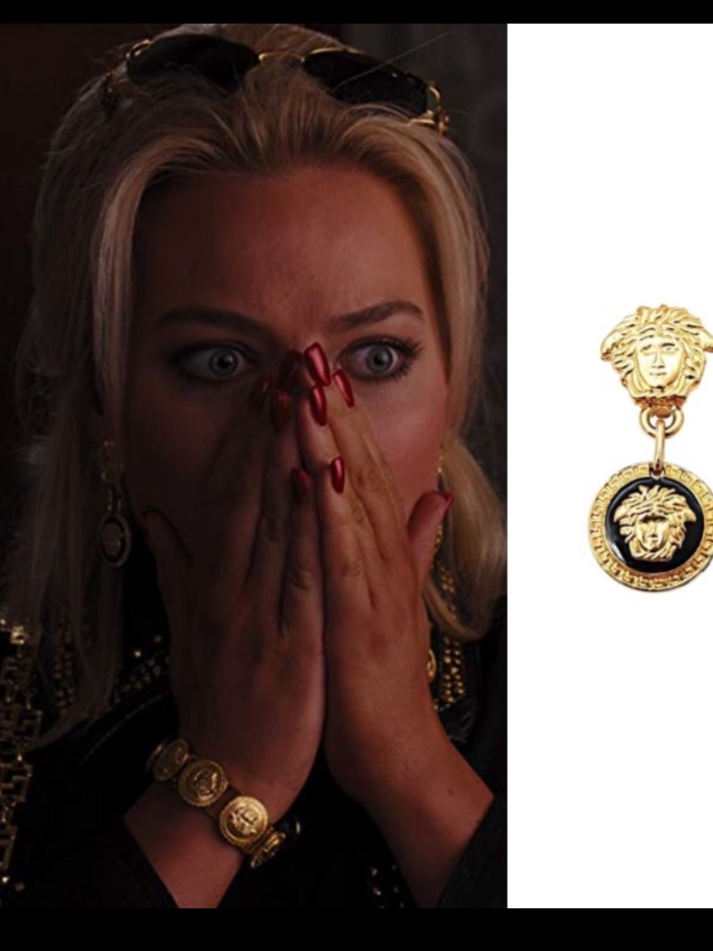 1 PIECE VINTAGE GIANNI VERSACE EARRINGS AS SEEN IN “THE WOLF OF WALL STREET”